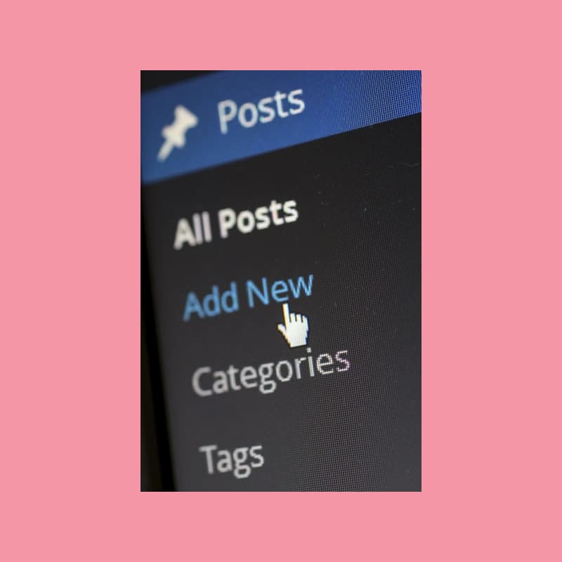 WordPressin Posts-valikossa kursori klikkaa Add New -kohtaa, artikkelin aiheena sisällöntuottajan palkka.